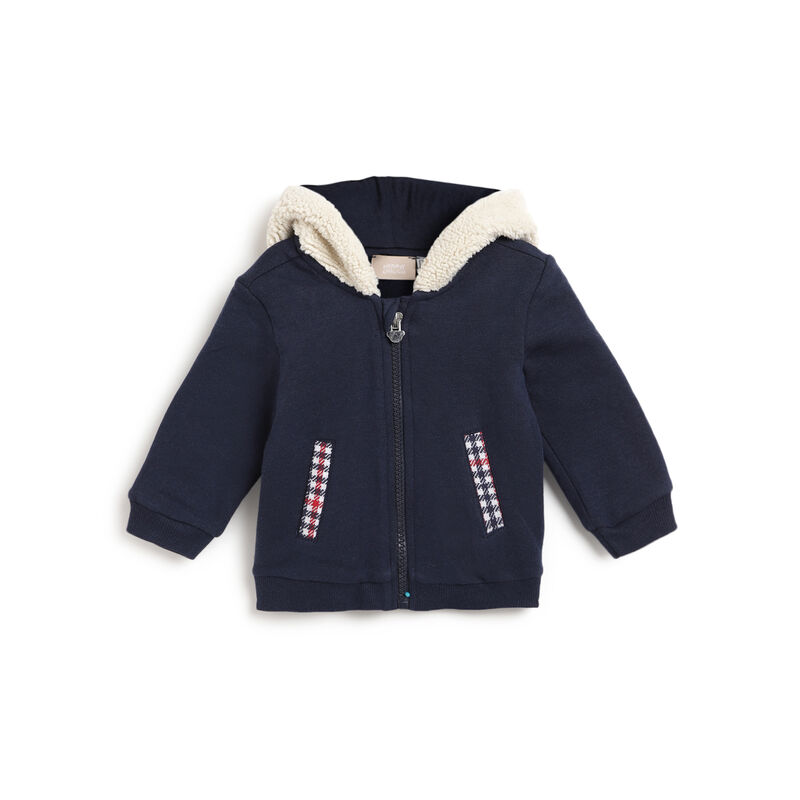 Boys Dark Blue Solid Sweatshirt image number 0
